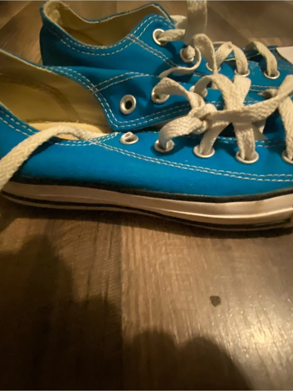 Converse Kids Turquoise Canvas Low-Top Sneakers